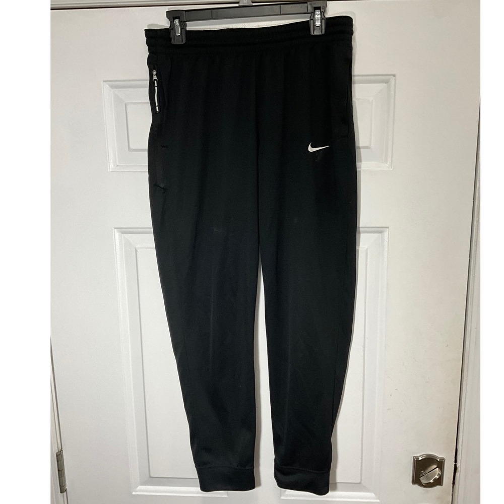 Nike Dri-FIT Womens Training Pants Black Tapered Joggers Size L